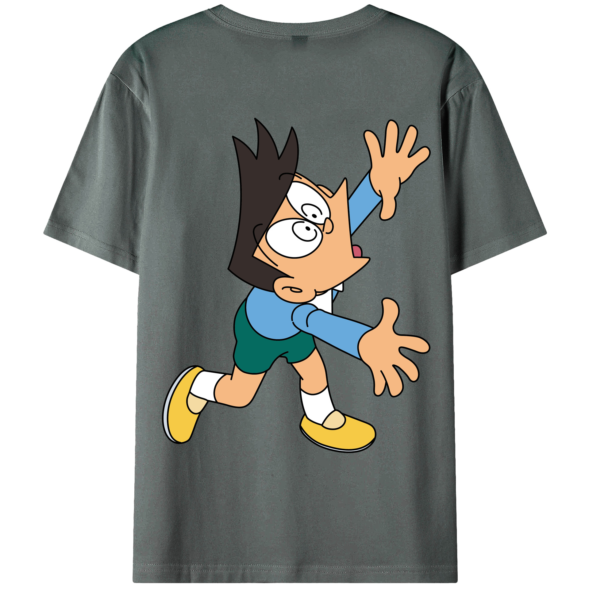 （画像用） ドラえもん 骨川 スネ夫 Doraemon Honekawa Suneo 綿100％ メンズ半袖Tシャツ（バックプリント） 通気性